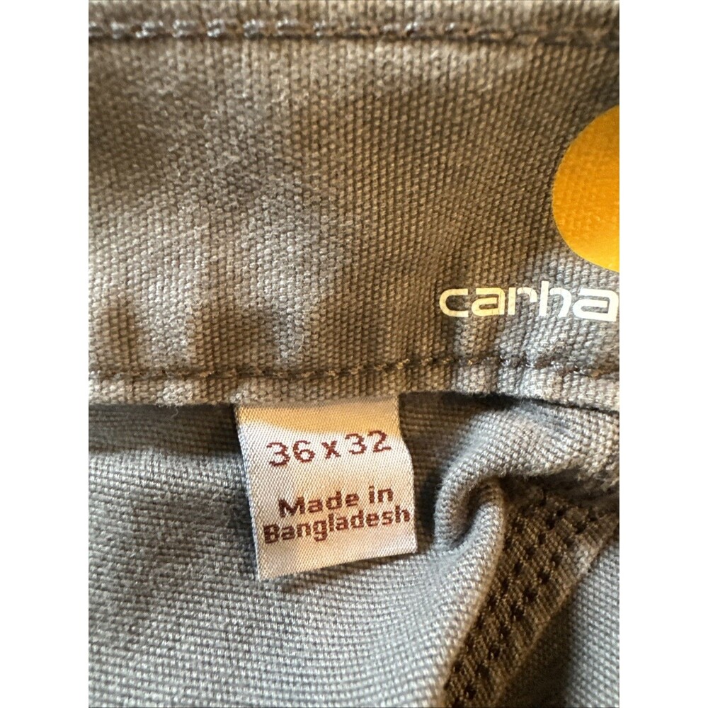 Carhartt Pants Mens 36x30 Gray Relaxed Fit Carpenter Canvas Workwear 102517-039 - Picture 4 of 9